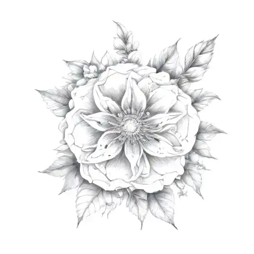 July August November Birth Flower Bouquet