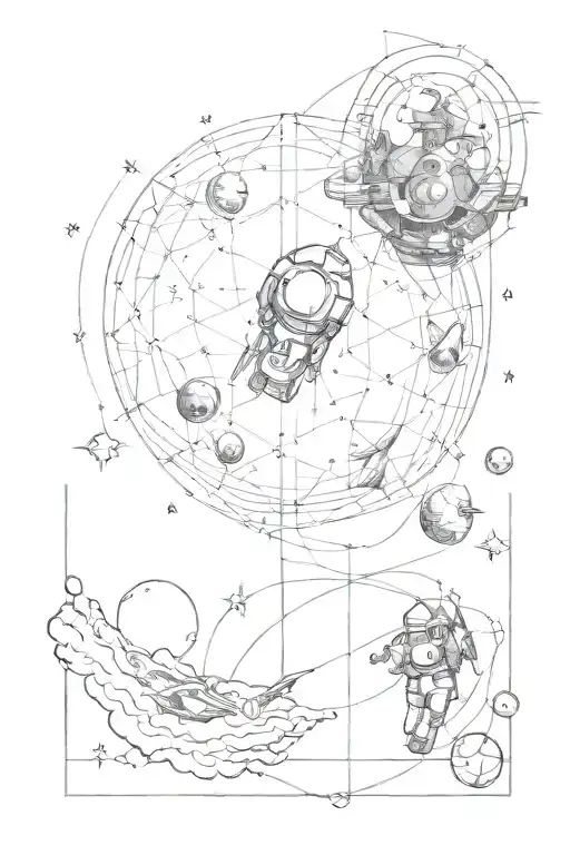 Fine Line Philosophy With Space Surrounded