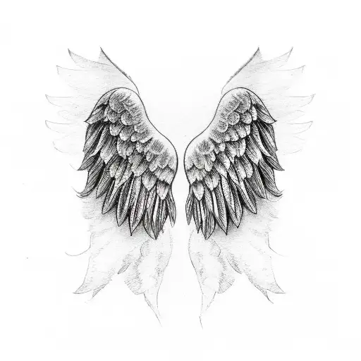 Angel Wings On Heart