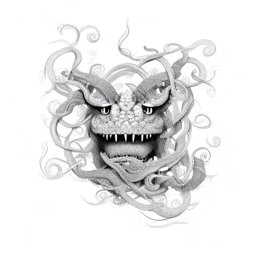 Vines And Babred Wire Black Ink