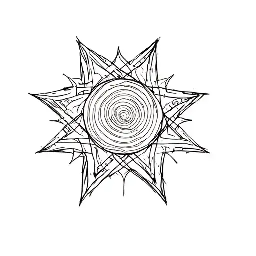 A Star With A Spiral In The Middles