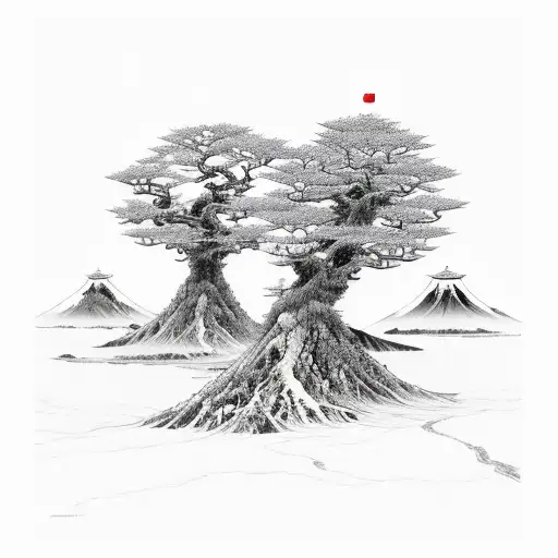 Japanese Long Tree Forest