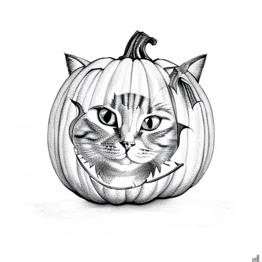 Cat Ghost Pumpkin