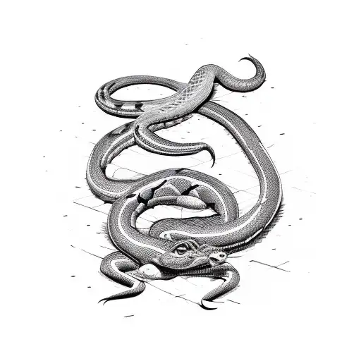 A Gym Equipment Transformed Into A Snake And Scorpion Hybrid Creature