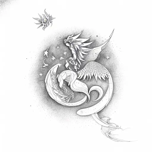 Scorpio And Phoenix In A New Moon