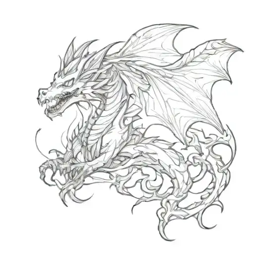 Dragon Bat Unteathering Into Darkness