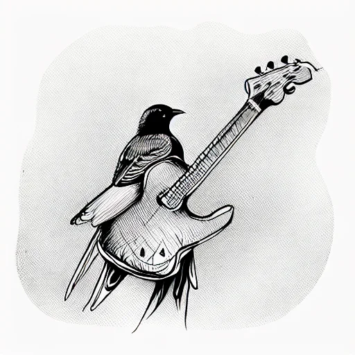 Guitar And Bird
