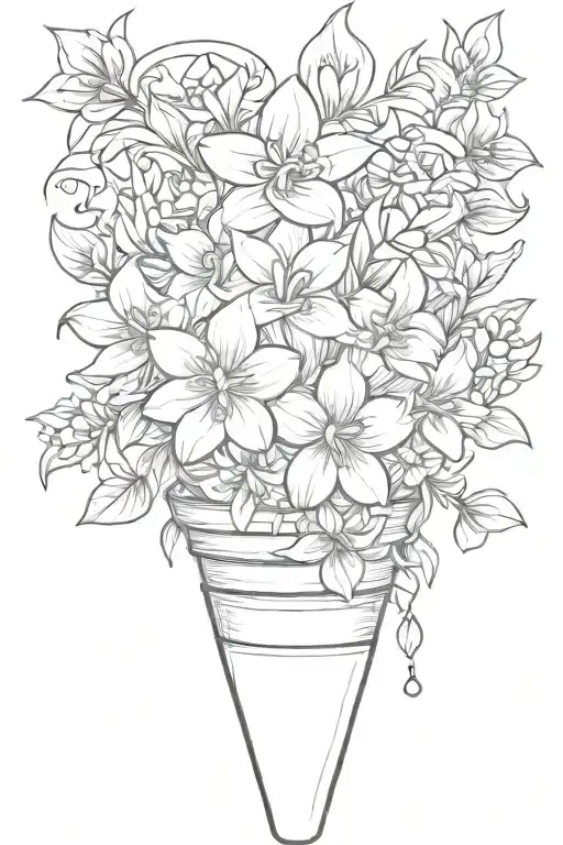 Narcissist Flowers On Traffic Cone