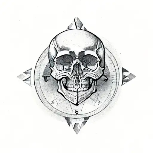 Skull Compass Piston