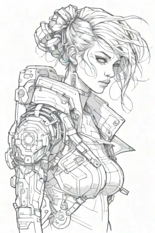 Badass Cyberpunk Girl