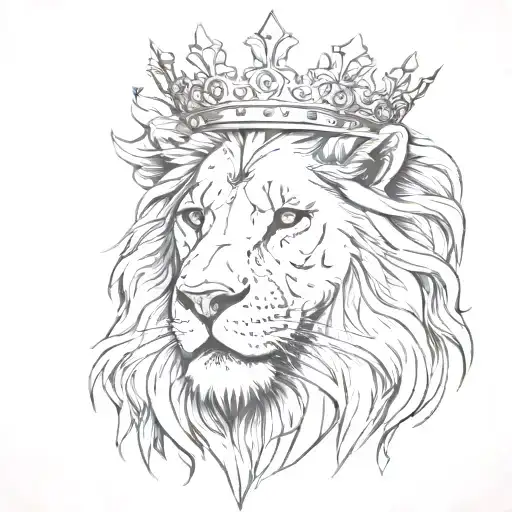 Lion Wearing A Crown