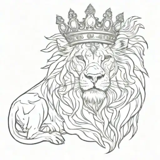 Lion Wearing A Crown