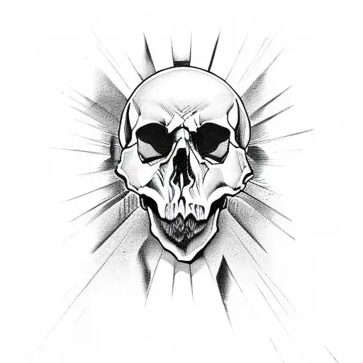 Cross With Death Skull