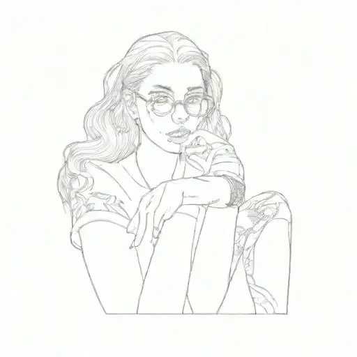 A Girl Sitting In A Car With