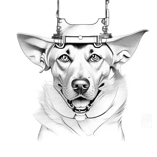 Dog Ears Out Line With Carti Written In Cursive