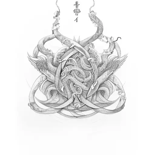 A Luck Symbol Intertwined With Nature Elements