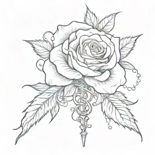 Rose Interwined Rosary Wrapped Loosely