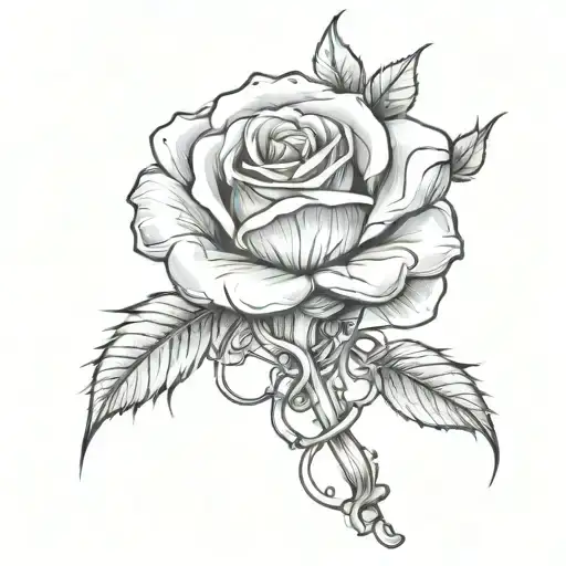 Rose Interwined Rosary Wrapped Loosely