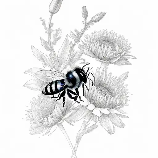 May And October Birth Flower With A Bee