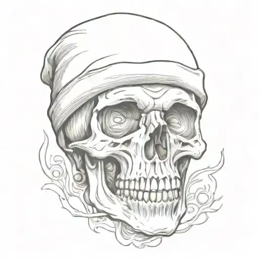 The Skull In The Beanie Hat