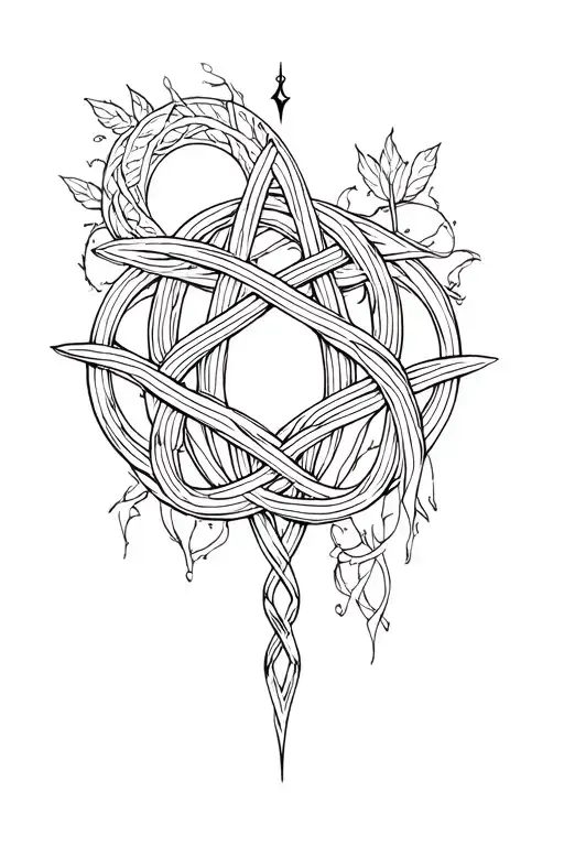 Witch Knot Design Incorporating Elements Of Exu And Pombagira