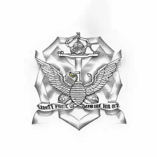 Incorporate A Quote Or Motto From The Marines Into A Tattoo Design Honoring Fallen Soldiers