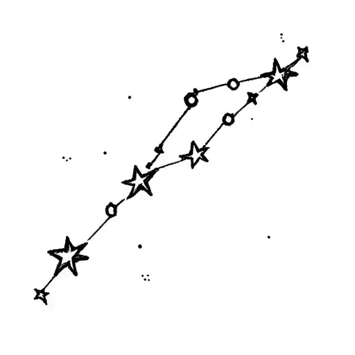 A Tattoo Of A Constellation With 3 Star