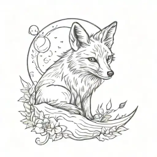 The Fox Reaches For The Moon And The Sun