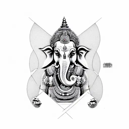 Rising Sun With Lord Ganesha And Mantra