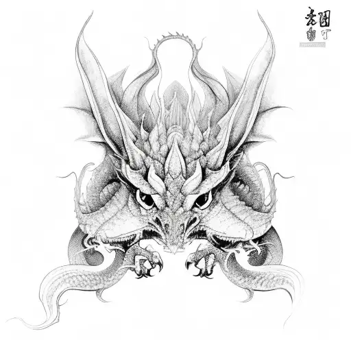 Lycoris Flower With Dragon