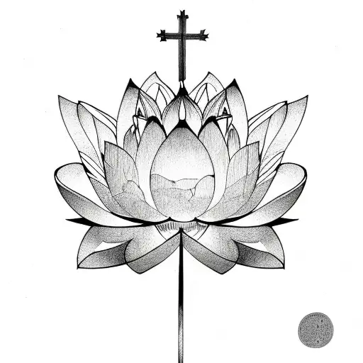Lotus With Cross