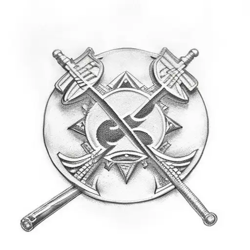 Incorporate A Military Dog Tag With A Lacrosse Stick In A Tattoo Design