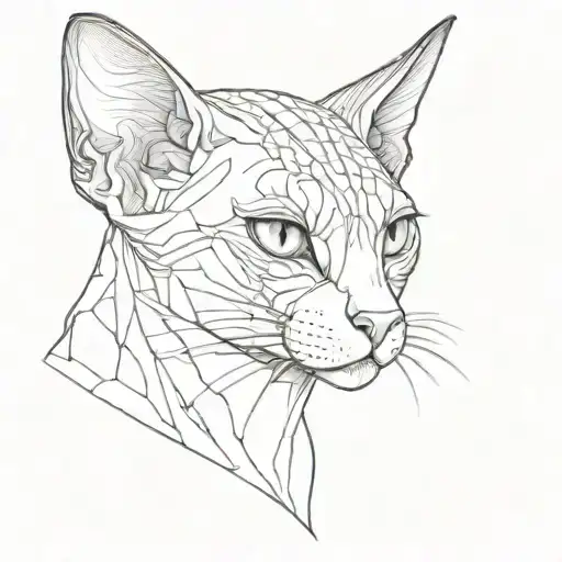 The Head Of A Sphinx Cat Is Looking At You