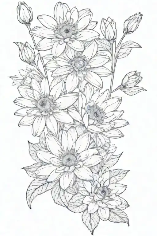 Daisy And Water Lily Flowers