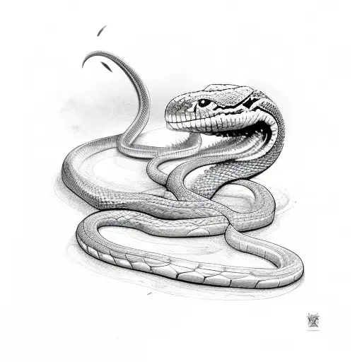 Snake Getting Head Cut Off By A Knight