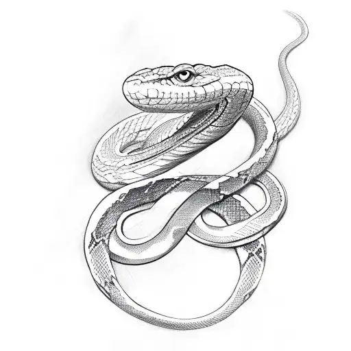 Snake On The Neck Tatto