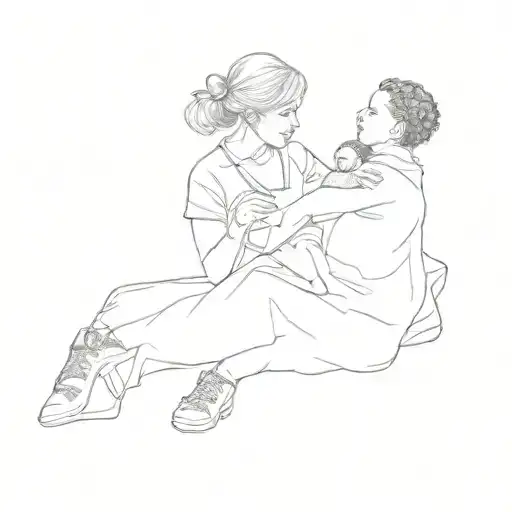 A Woman Holding A Baby