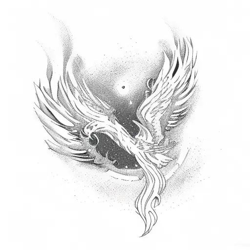 Phoenix Born Out Of Volcano