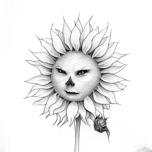 Ghost Holding A Sunflower
