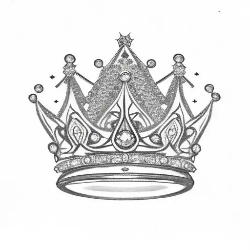 Diamond Shining Bright With A Crown Representing Royalty And Toughness
