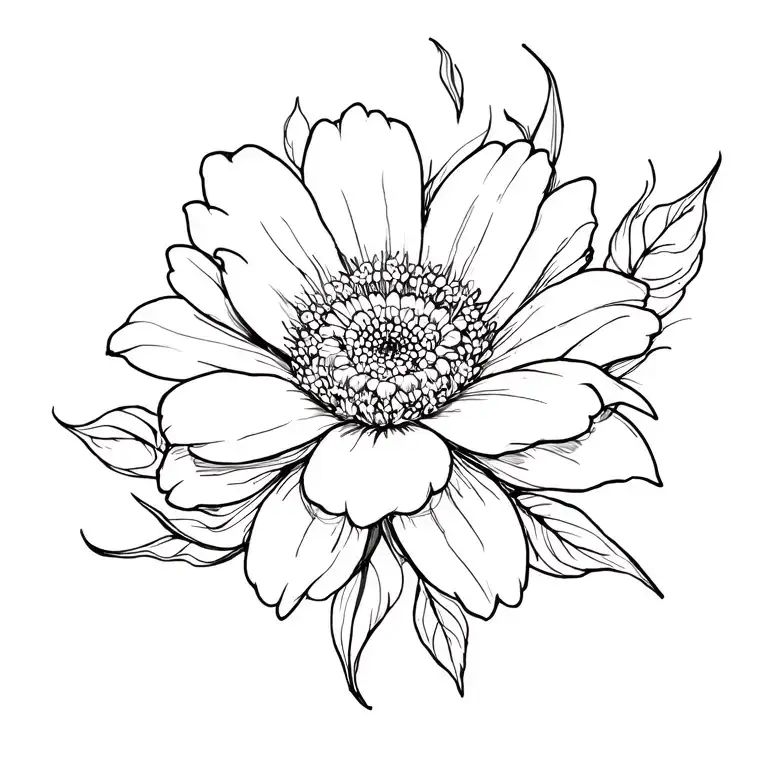 Flower Line Art