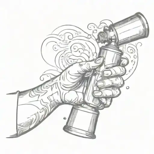 A Sketch Of A Mixologist Shaking A Cocktail Shaker With Waves Crashing In The Background