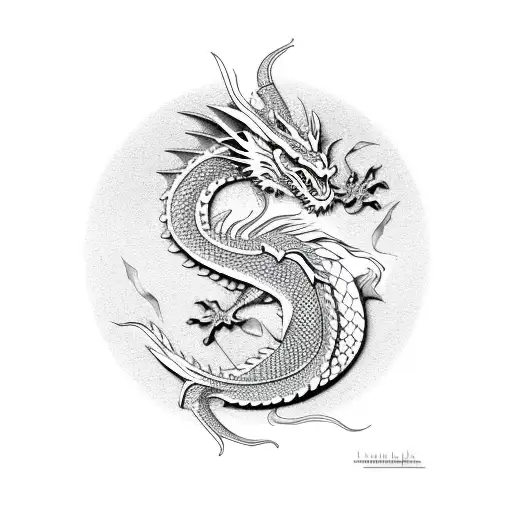 Dragon In R Shape Purple