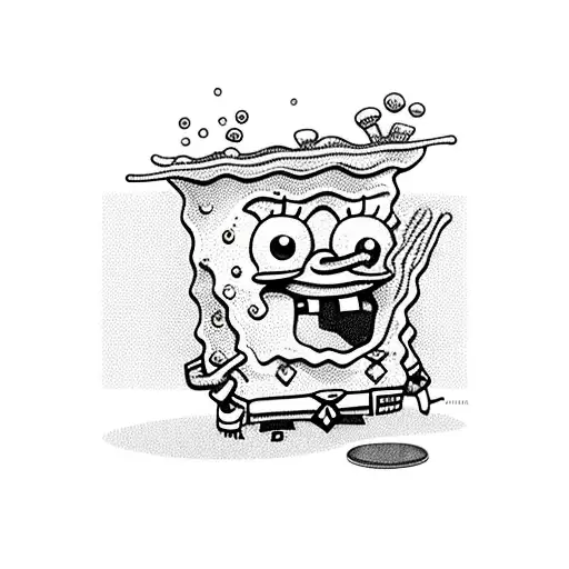 Spongebob Fish Washing Clothes