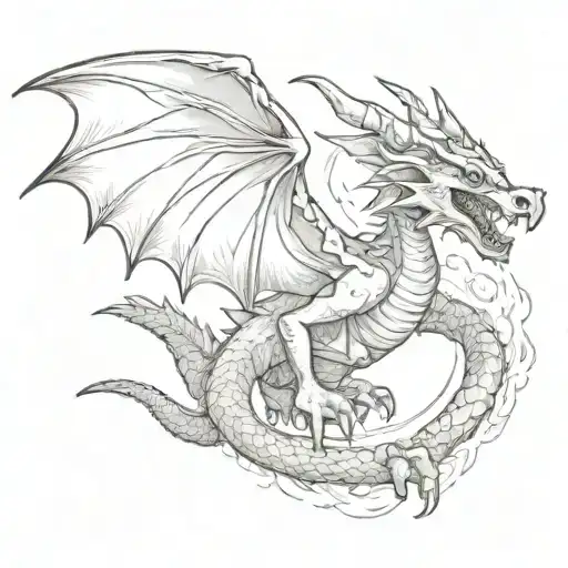 Dragon Flying Holding A Small Book On His Bottom Paws