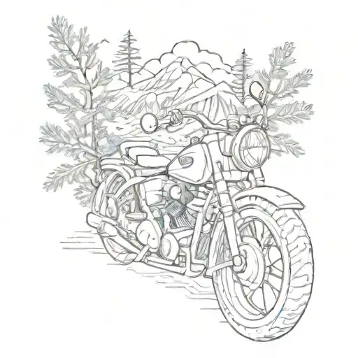 Arves Needles And Mountain Fir Snail Motorcycle
