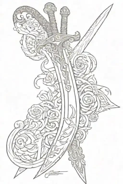 Sword With The Word Chapman Designed Into The Hilt
