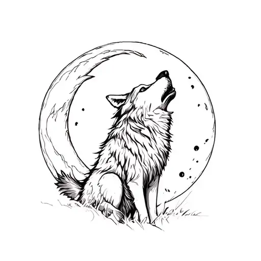 Wolf Howling At The Moon