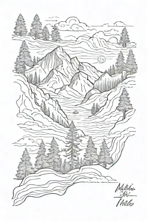Mountain And Trees