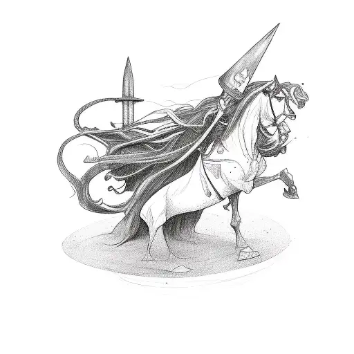 Witch Mounted On Broom